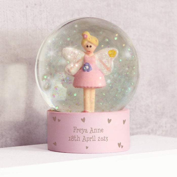 Personalised Fairy Glitter Snow Globe - Any Message