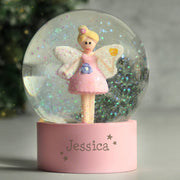Personalised Fairy Glitter Snow Globe - Name