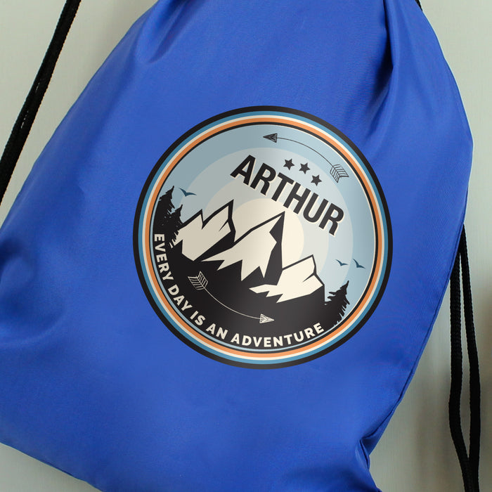 Personalised Adventure Blue Swim & Kit Bag