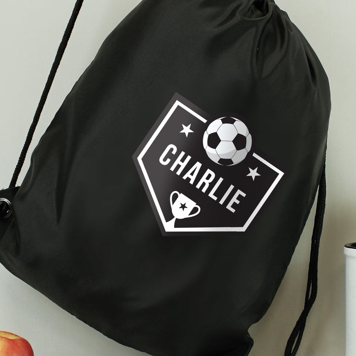 Personalised Football Black Swim & Kit Bag