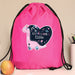 Personalised Girl Dinosaur Pink Swim & Kit Bag
