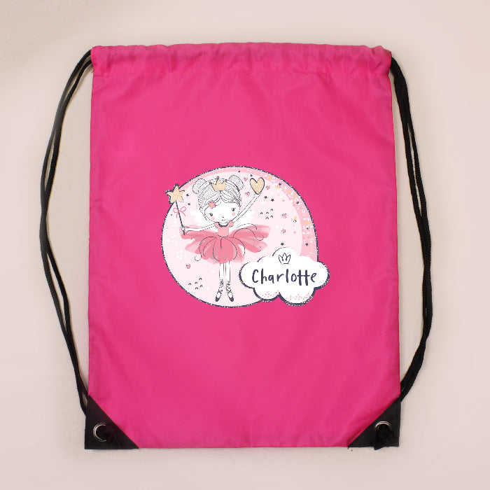 Personalised Princess Ballerina Swim & Kit Bag