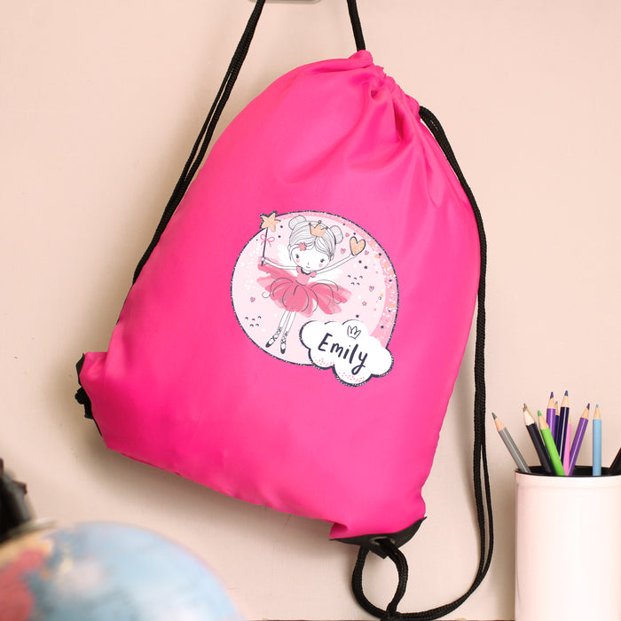 Personalised Fairy Pink Swim & Kit Bag