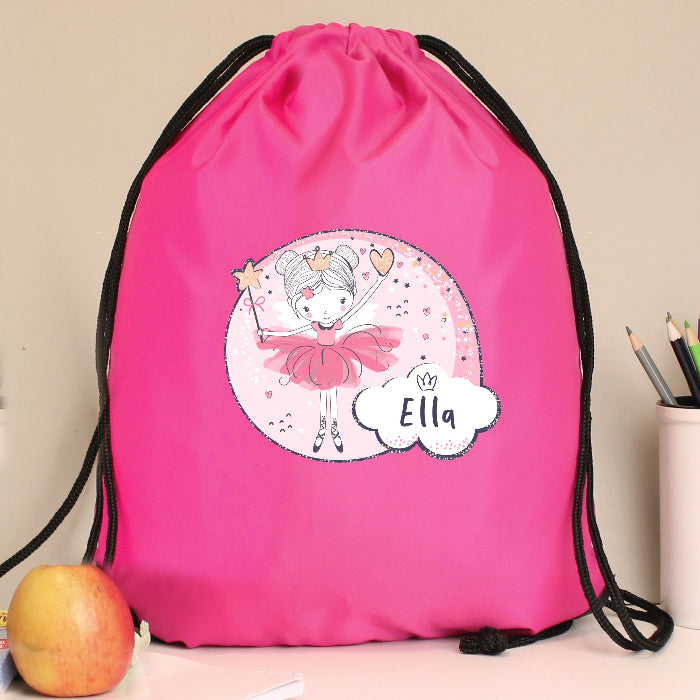 Personalised Princess Ballerina Swim & Kit Bag