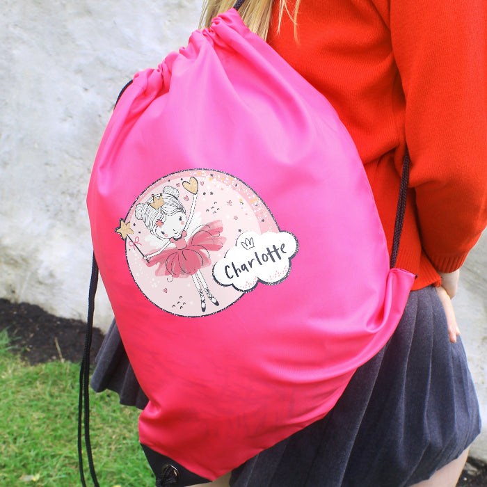 Personalised Princess Ballerina Swim & Kit Bag