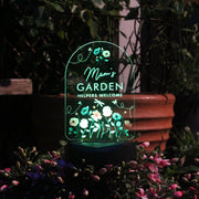 Personalised Flower Garden Outdoor Solar Light