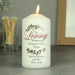 Personalised In Loving Memory Memorial Wreath Candle