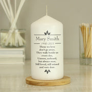 Personalised Sentiments 'Those We Love' Memorial Pillar Candle