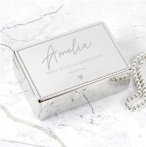 Personalised Engraved 1st Holy Communion Jewellery Box