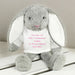 Personalised 1st Holy Communion Bunny Rabbit Teddy - Pink Text