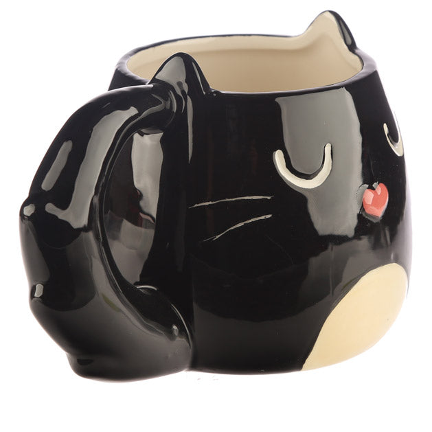 Black Cat Shaped Mug