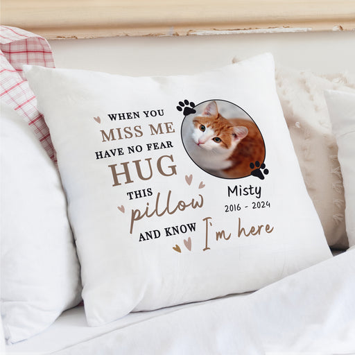 Personalised Cat Memorial Photo Upload Cushion Pillow