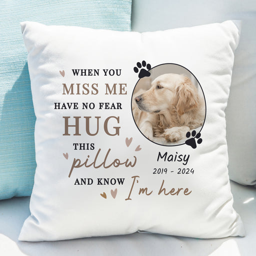 Personalised Dog Memorial Photo Upload Cushion Pillow