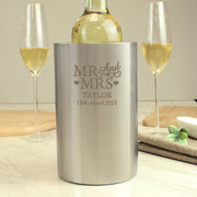 Personalised Mr & Mrs Wedding Wine Cooler