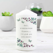 Personalised Forget Me Not Candle
