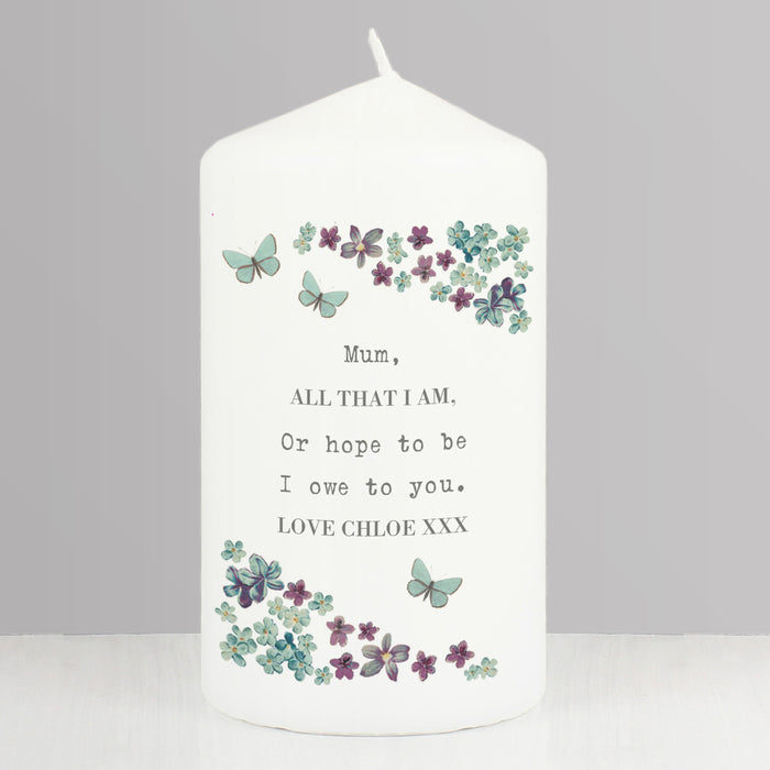 Personalised Forget Me Not Candle