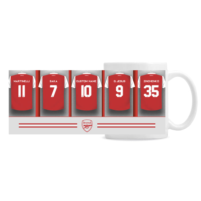 Personalised Arsenal Football Team Dressing Room Mug