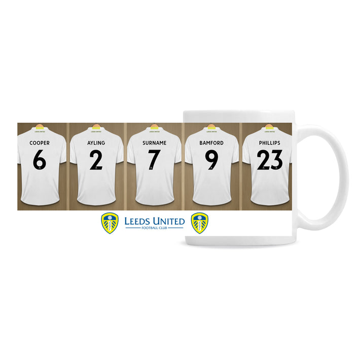 Personalised Leeds United Football Club Dressing Room Mug