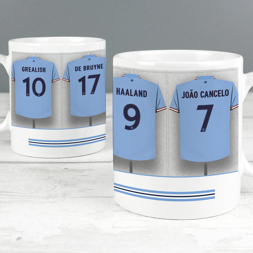 Personalised Manchester City Football Team Dressing Room Mug