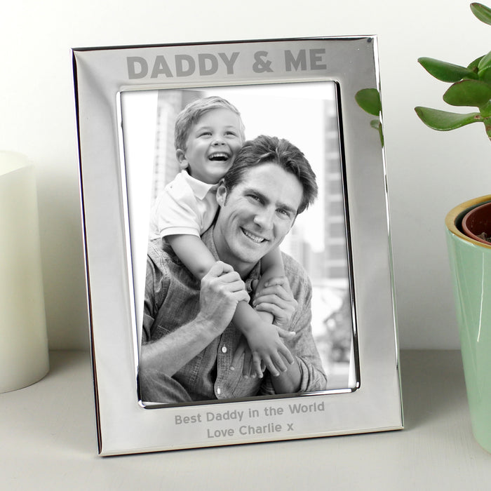 Personalised Silver Daddy & Me Photo Frame 5x7