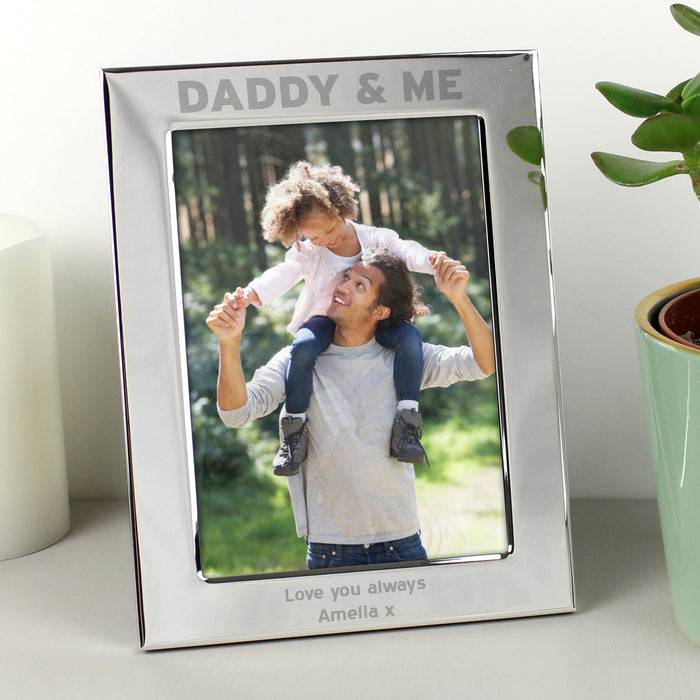 Personalised Silver Daddy & Me Photo Frame 5x7