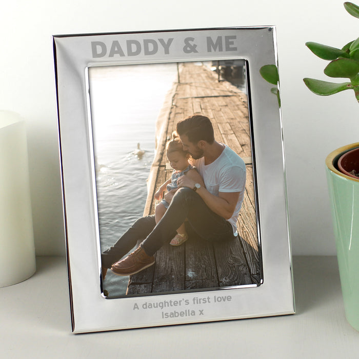 Personalised Silver Daddy & Me Photo Frame 5x7