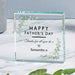 Personalised Happy Fathers Day Crystal Glass Block