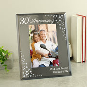 Personalised ANY YEAR Anniversary Diamante Glass Photo Frame 6 X 4