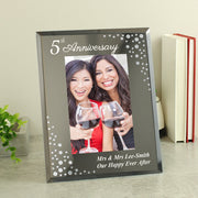 Personalised ANY YEAR Anniversary Diamante Glass Photo Frame 6 X 4