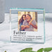 Definition of a Dad Gift Glass Photo Upload Keepsake Block