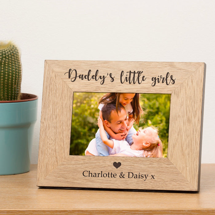 Engraved Daddy's Little Girl Wooden Photo Frame