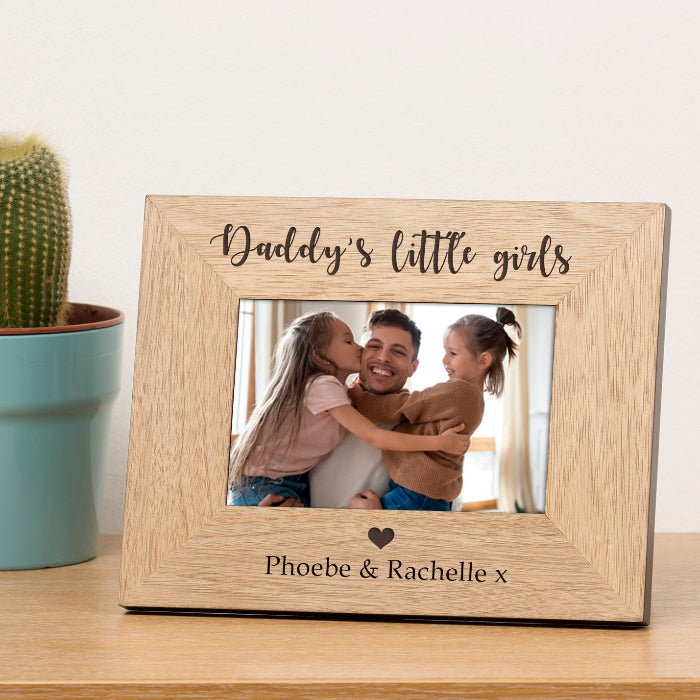 Engraved Daddy's Little Girl Wooden Photo Frame