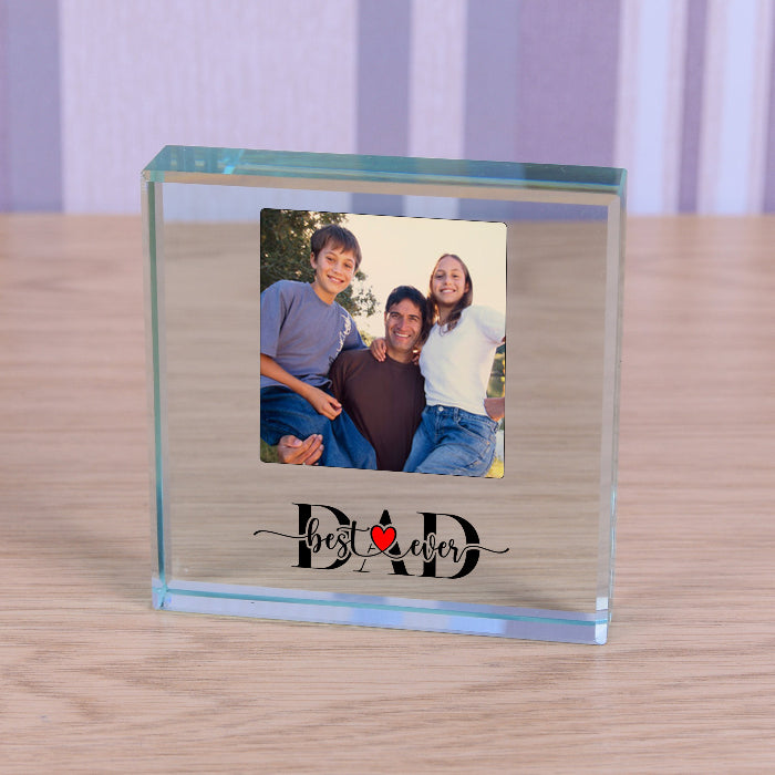Best Ever Dad Photo Gift Plaque