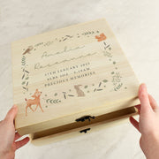 Personalised Woodland Animal New Baby Keepsake Box