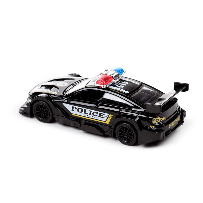 Police Car Pull Back Action Toy