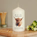 Personalised Highland Cow Pillar Candle