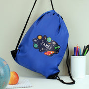 Personalised Space Design Swimming & Kit Bag - Blue