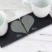 Mr and Mr Two Hearts Slate Coaster Set