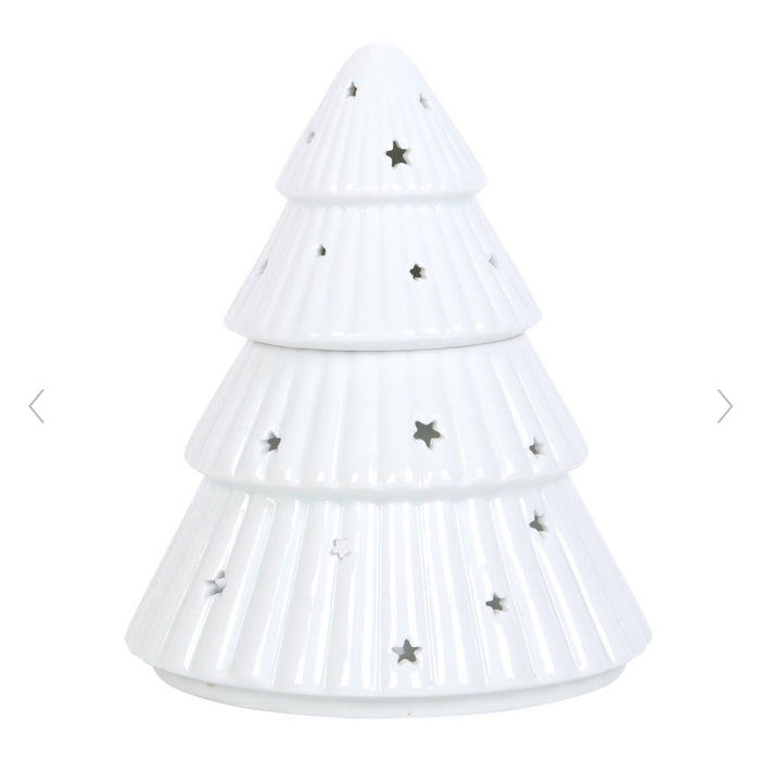 White Christmas Tree Shaped Oil Wax Melt Burner