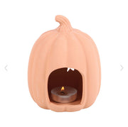 Autumn Decor 9cm Terracotta Pumpkin Tealight Holder
