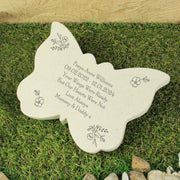 Personalised Floral Butterfly Grave Memorial Stone Marker
