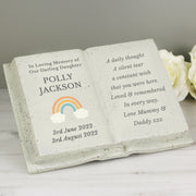 Personalised Rainbow Memorial Gravestone Book