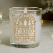 Personalised Wishing You A Very Merry Christmas Candle
