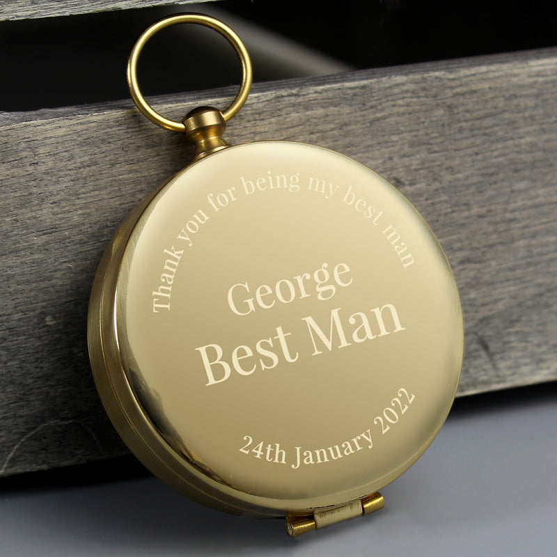 Personalised Wedding Compass Thank You Gift