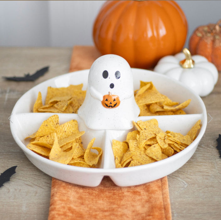 Halloween Ghost Chip & Dip Snack Dish