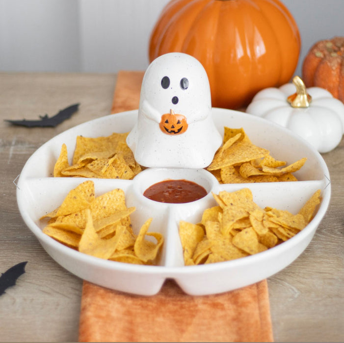 Halloween Ghost Chip & Dip Snack Dish
