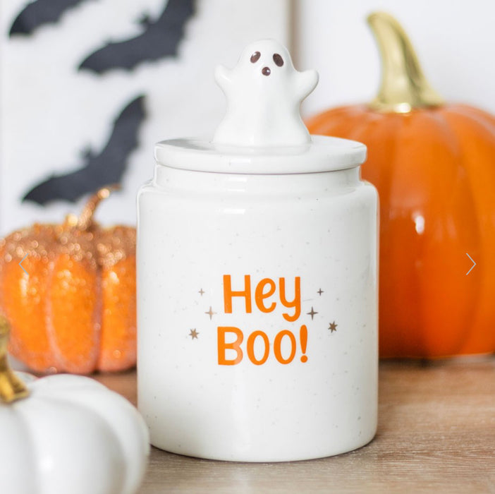 Halloween Hey Boo Ghost Storage Jar