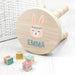 Personalised Cute Bunny Kids Wooden Stool