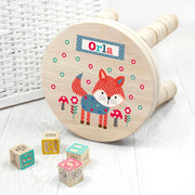 Personalised Kid’s Fox Wooden Stool