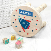 Personalised Kid’s Space Rocket Wooden Stool